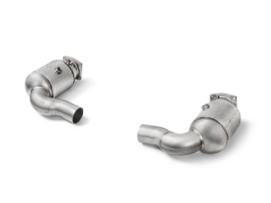 Akrapovič Link Pipe Set w Cat (Edelstahl) für Porsche 911 Turbo / Turbo S (991.2)